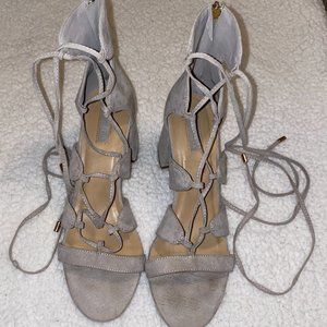 Grey Tie Heels